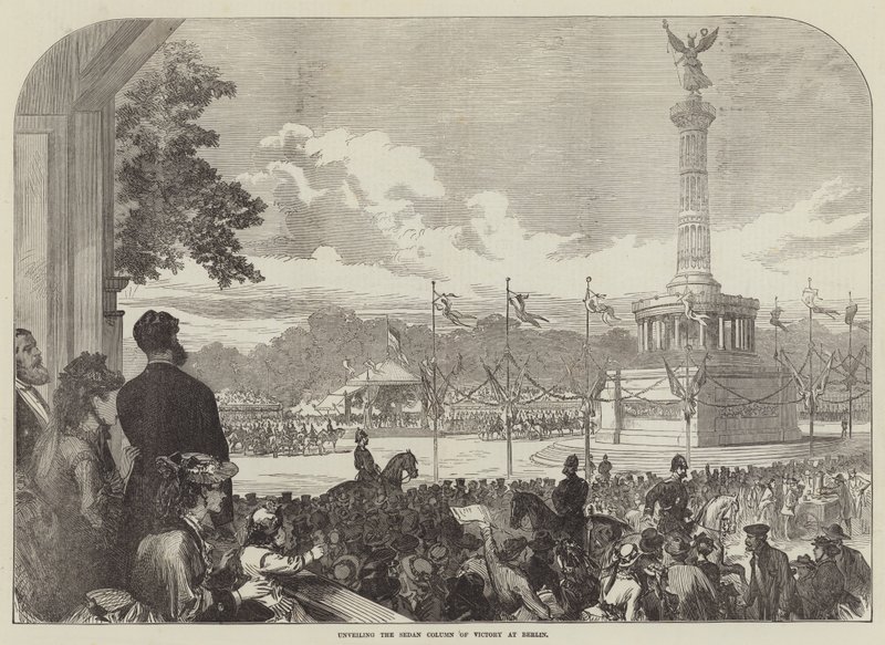 Dévoilement de la colonne de la victoire de Sedan à Berlin - English School