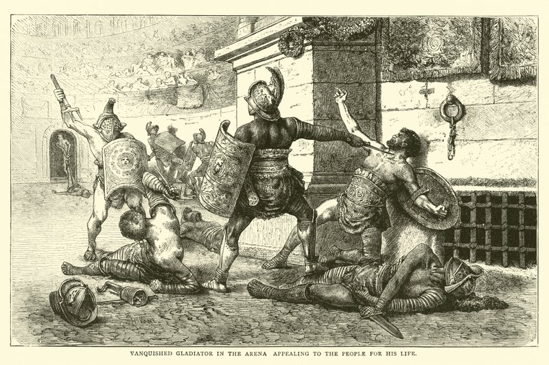 Gladiateur vaincu dans l