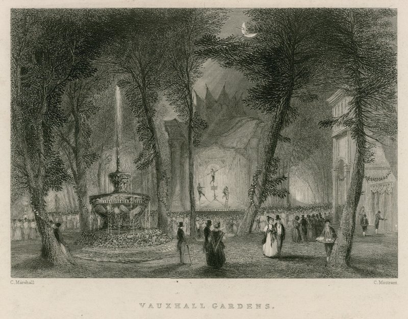 Les jardins de Vauxhall, Londres - English School