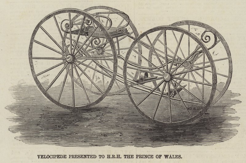 Vélocipède présenté à SAR le prince de Galles - English School
