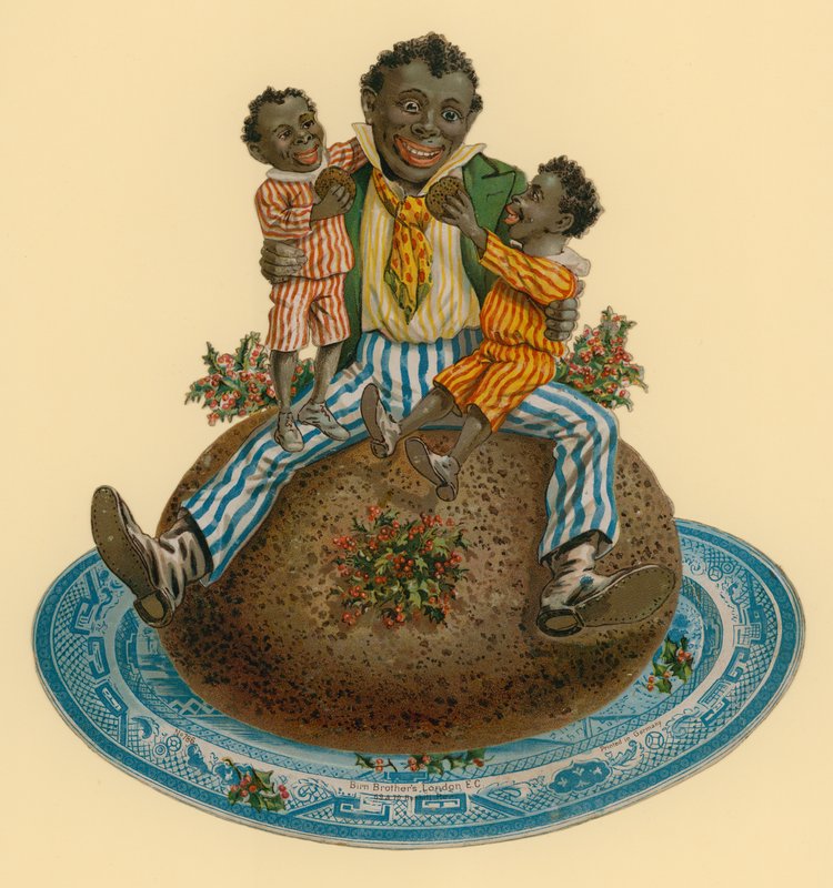 Illustration de pudding de Noël victorien - English School