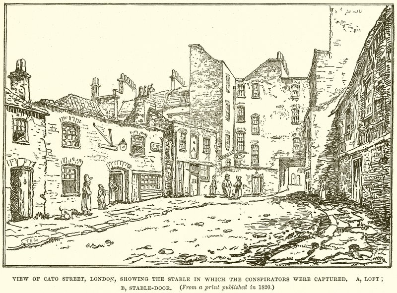Vue de Cato Street, Londres, montrant l
