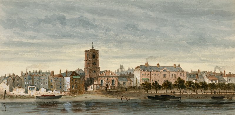 Vue de Chelsea depuis la rivière - English School