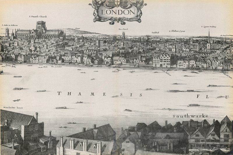 Vue de Londres par Wenceslaus Hollar, 1647 - English School