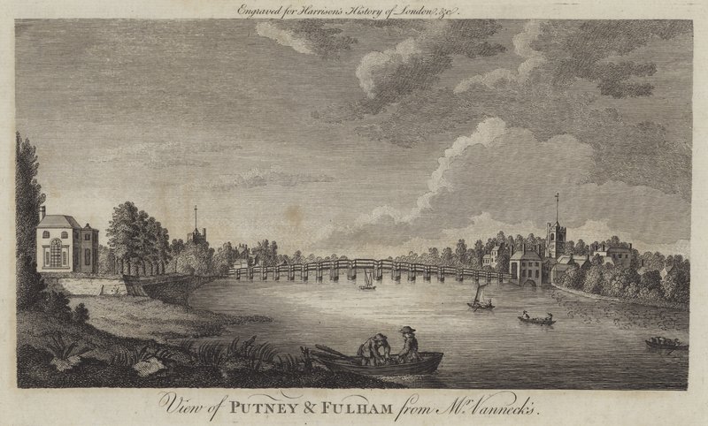 Vue de Putney et Fulham depuis chez M. Vanneck - English School