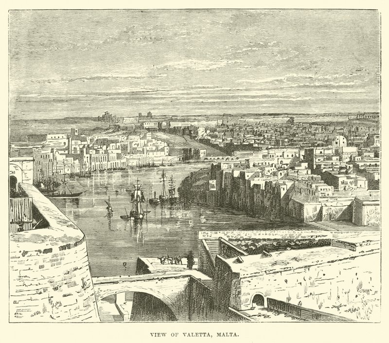 Vue de La Valette, Malte - English School