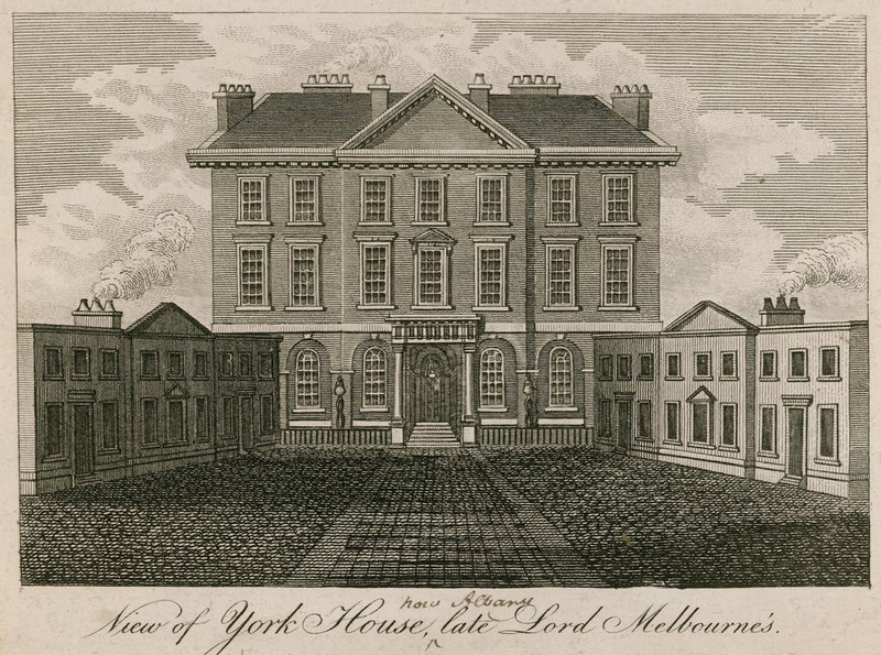 Vue de York House (plus tard l