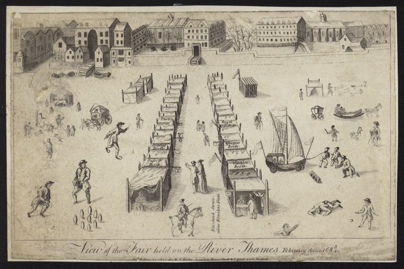 Vue de la foire tenue sur la Tamise, 1683-1684 - English School
