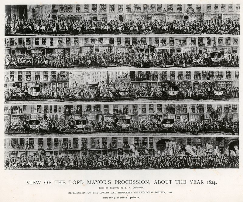 Vue de la procession du Lord Maire, vers l