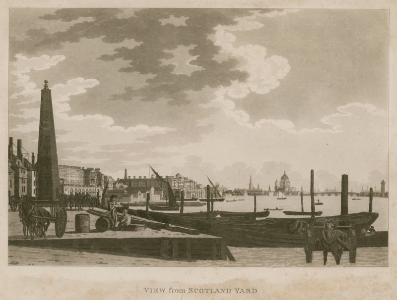 Vue de la rivière Thames, Londres, depuis Scotland Yard - English School