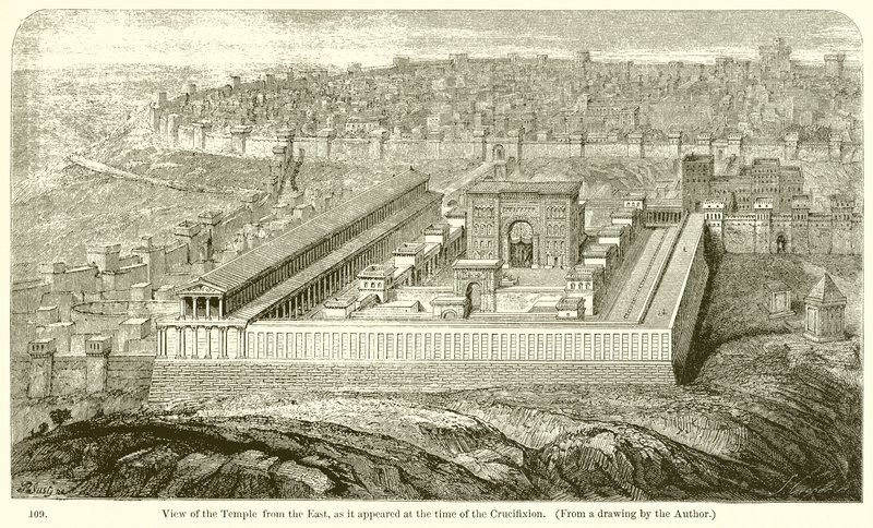 Vue du temple depuis l