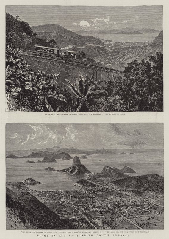 Vues de Rio de Janeiro, Amérique du Sud (gravure) - English School