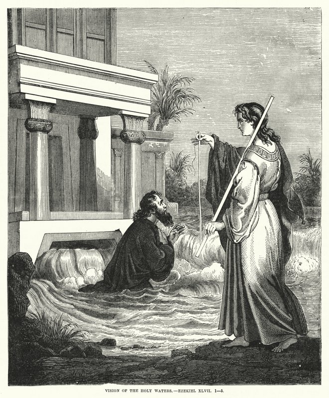Vision des eaux saintes, Ézéchiel XLVII - English School