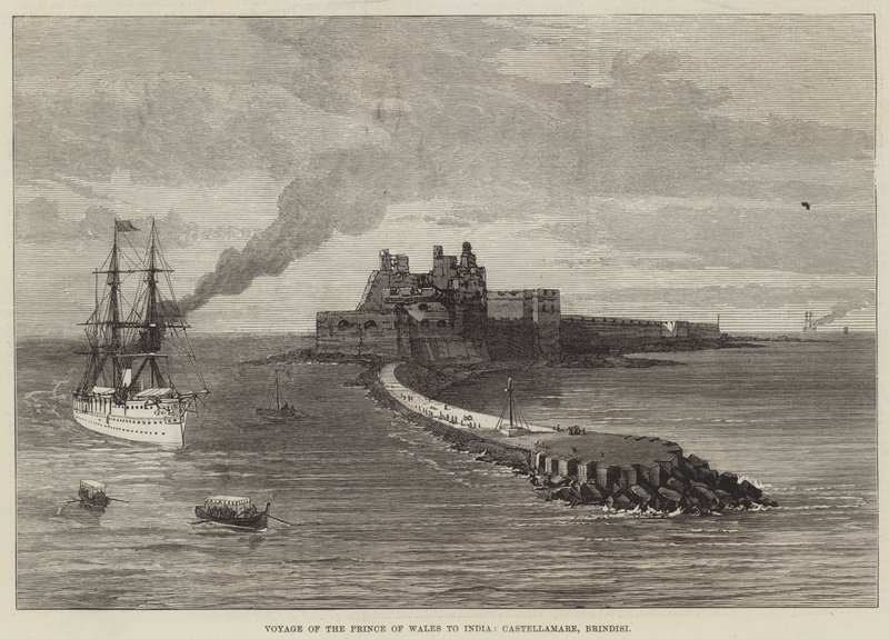Voyage du Prince de Galles en Inde, Castellamare, Brindisi - English School