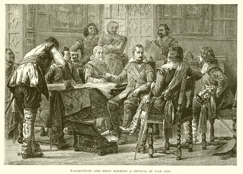 Wallenstein et Tilly tenant un conseil de guerre (1626) - English School