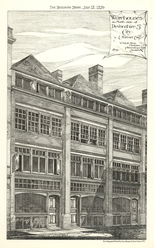 Entrepôts du côté nord de Devonshire Street - English School