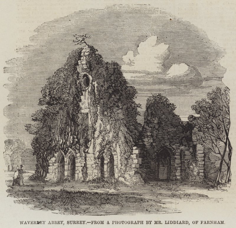 Abbaye de Waverley, Surrey (gravure) - English School