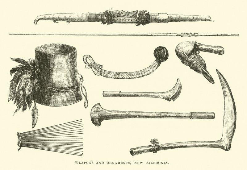 Armes et ornements, Nouvelle-Calédonie - English School