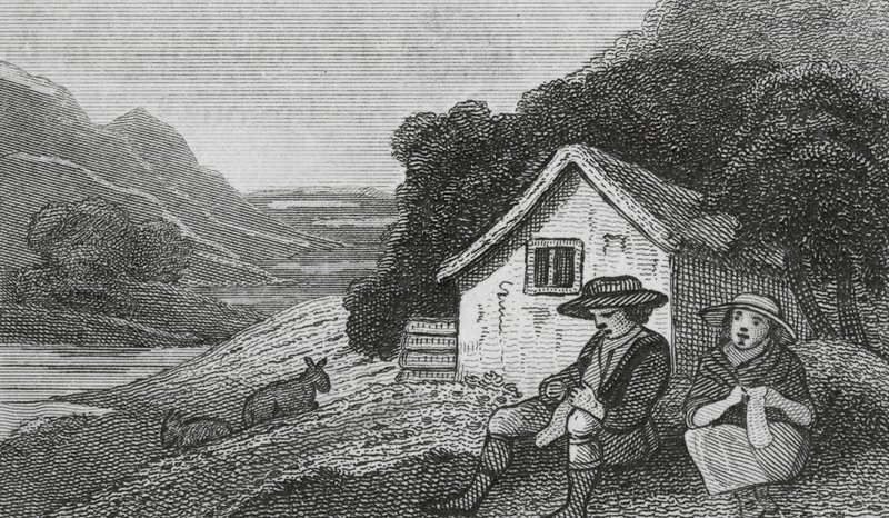 Paysans gallois (gravure) - English School