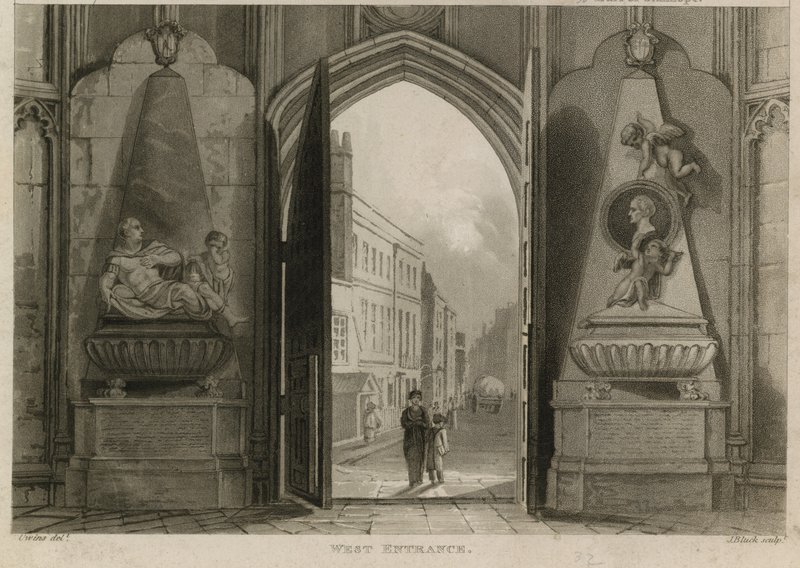 Entrée ouest, Abbaye de Westminster, Londres - English School