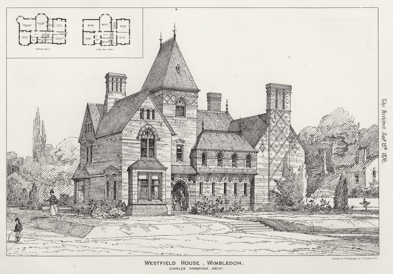 Maison Westfield, Wimbledon (gravure) - English School