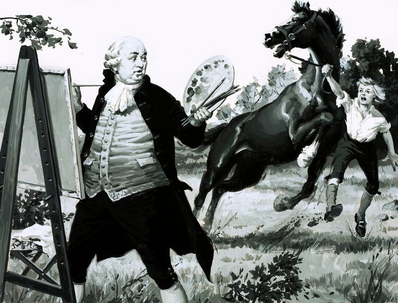 Quand le cheval a vu son portrait, il s