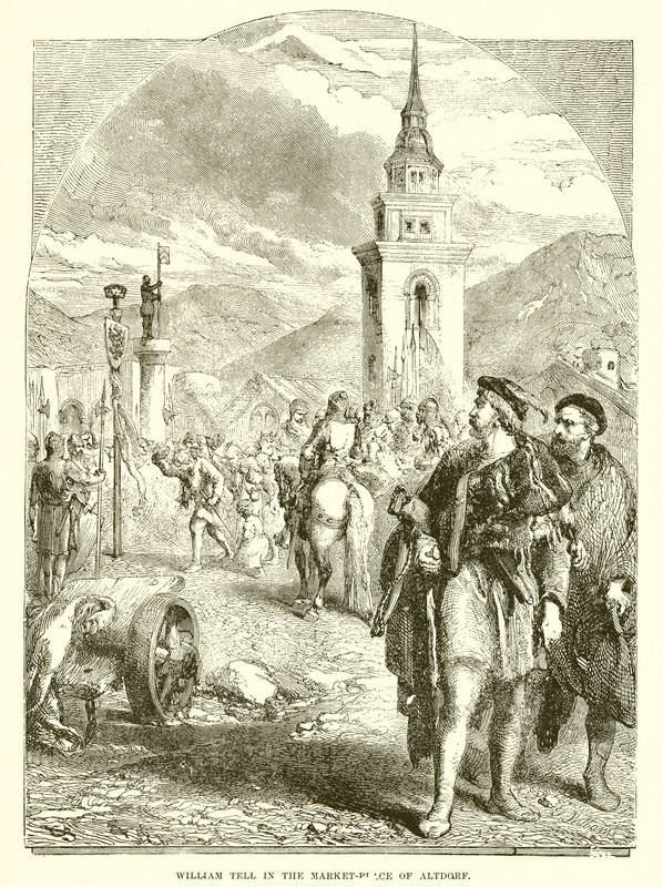 Guillaume Tell sur la place du marché d