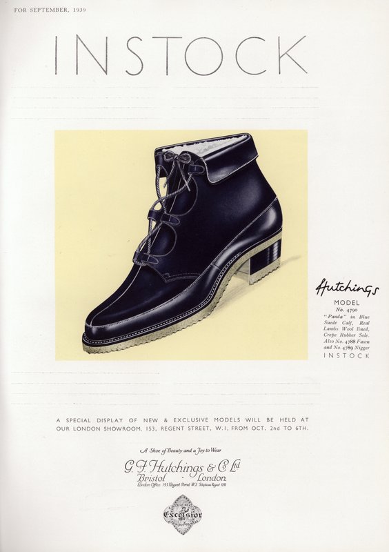 Publicité pour chaussures pour femmes, années 1930 - English School