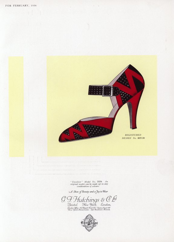 Publicité pour chaussures pour femmes, années 1930 - English School