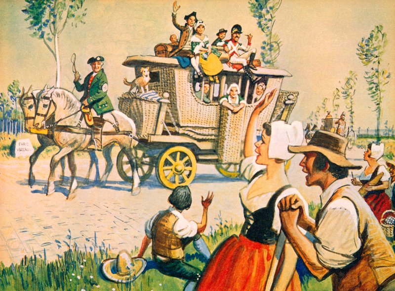 Un carrosse sur la route entre Paris et Versailles en 1787 - Eric Parker
