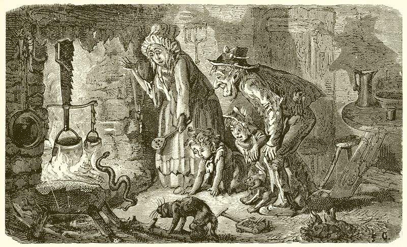 Le Paysan et le Serpent - Ernest Henry Griset