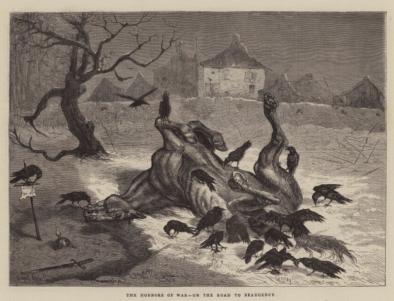 Les horreurs de la guerre, sur la route de Beaugency - Ernest Henry Griset