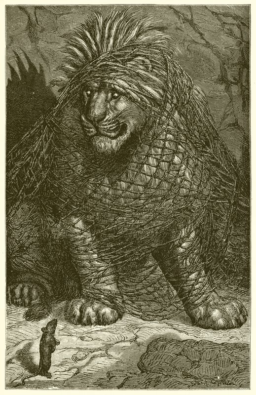 Le Lion et la Souris - Ernest Henry Griset
