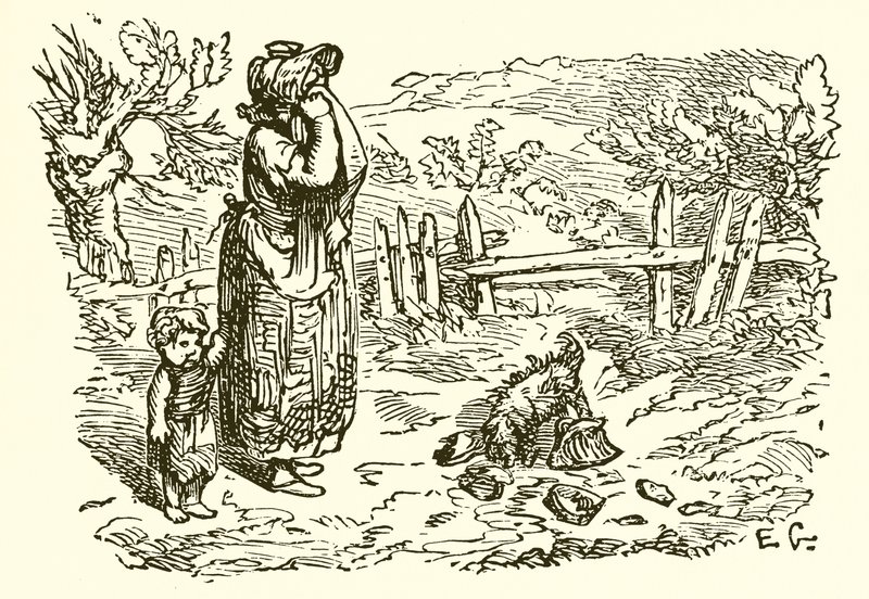 La laitière et le pot au lait - Ernest Henry Griset