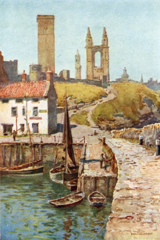 Ruines de la Cathédrale, St. Andrews, depuis le port - Ernest William Haslehust