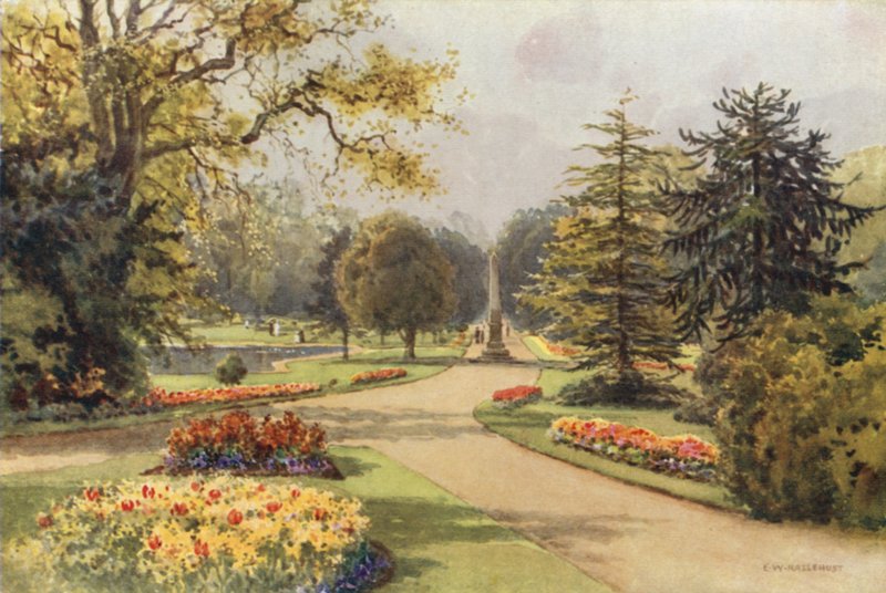 Dans les jardins Jephson, Leamington - Ernest William Haslehust
