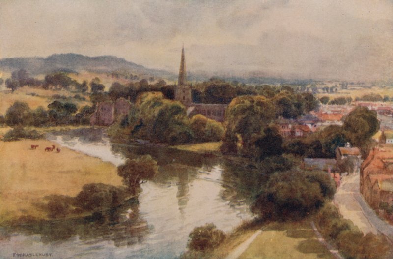 Stratford-on-Avon depuis le théâtre commémoratif - Ernest William Haslehust