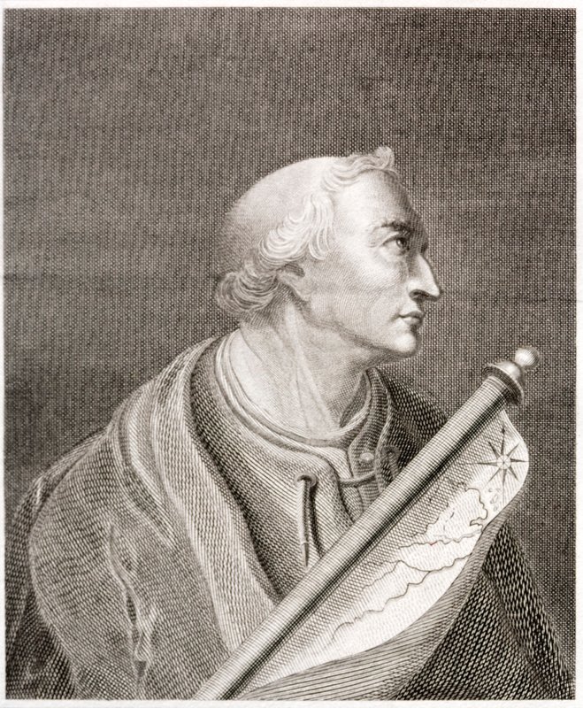 Amerigo Vespucci, navigateur et explorateur italien (gravure) - European School