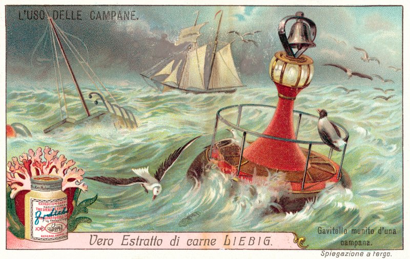 Bouée avec une cloche attachée pour avertir de l
