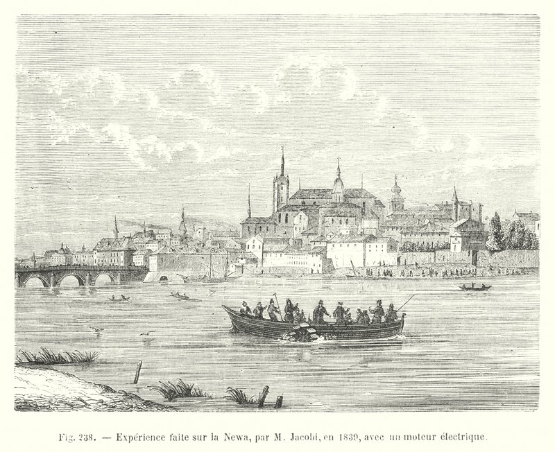 Expérience faite sur la Newa, par M. Jacobi, en 1839, avec un moteur électrique - European School