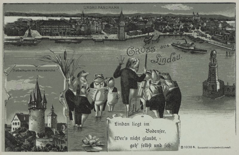 Concert de grenouilles à Lindau (litho) - European School