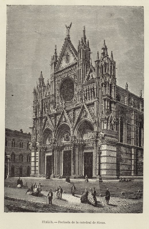Italie - Façade de la cathédrale de Sienne - European School