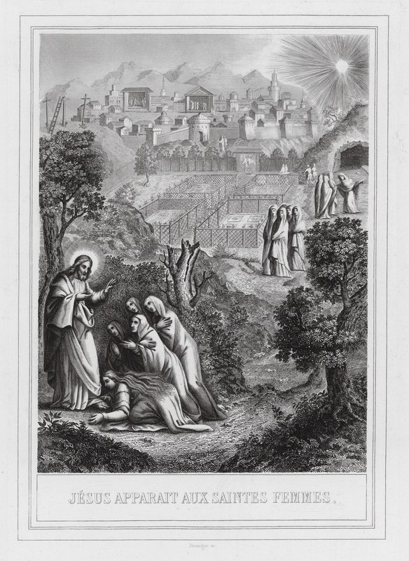 Jésus apparaît aux saintes femmes (gravure) - European School