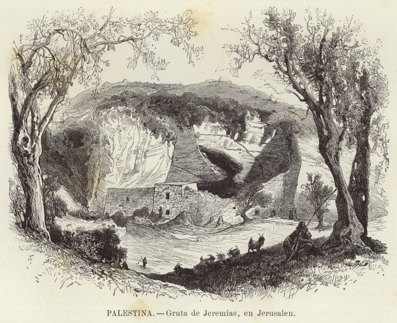 Palestine, Grotte de Jérémie, à Jérusalem - European School