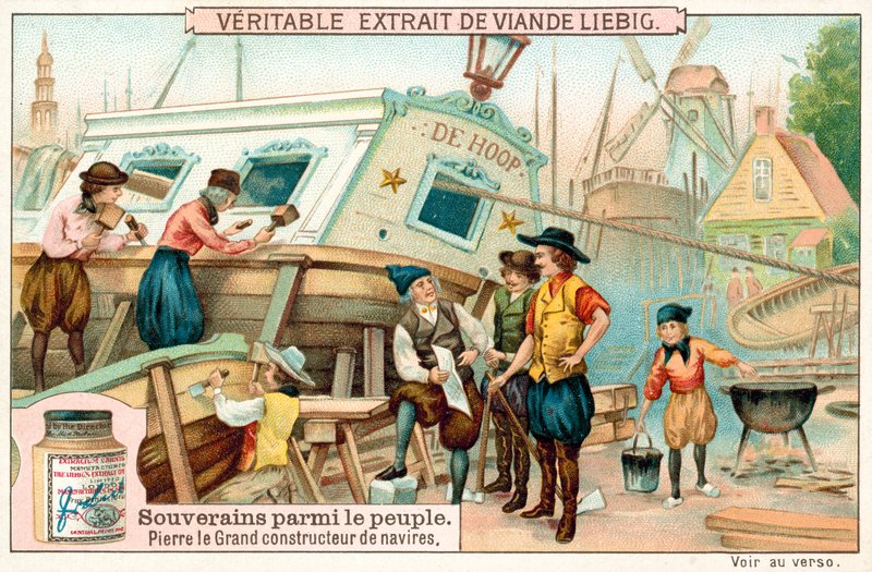 Pierre le Grand travaillant comme constructeur naval aux Pays-Bas - European School