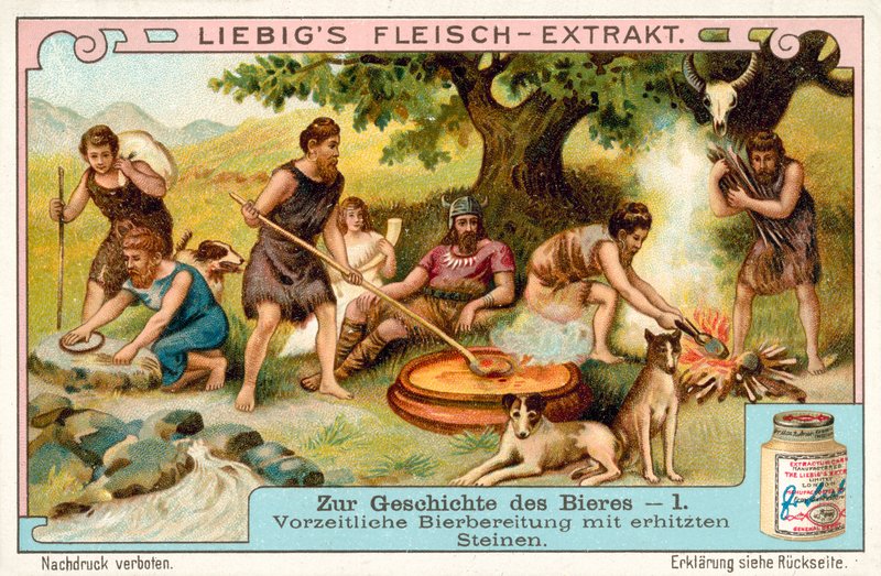 Production de bière préhistorique utilisant des pierres chauffées - European School