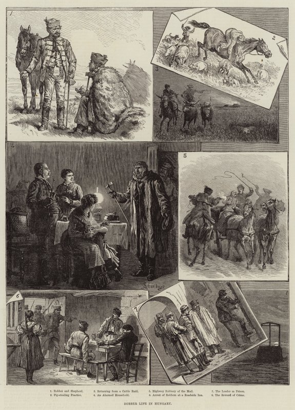Vie de bandit en Hongrie (gravure) - European School