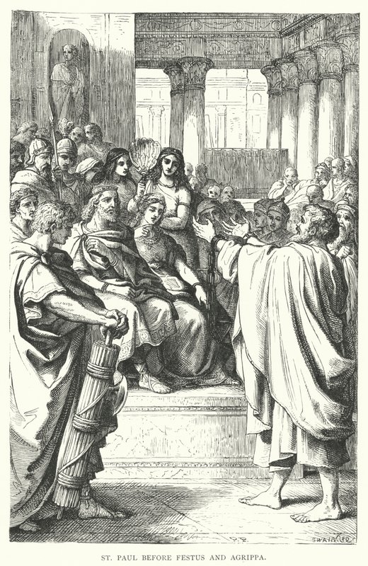 Saint Paul devant Festus et Agrippa (gravure) - European School