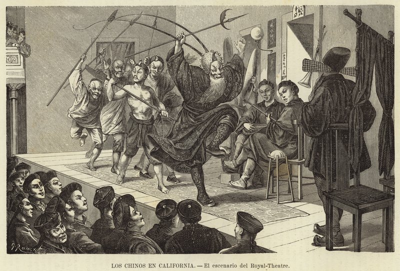 Les Chinois en Californie - La scène du Théâtre Royal - European School