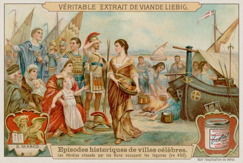 Les Vénitiens sont chassés dans la lagune par les Huns en 452 - European School